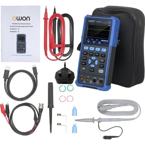 OWON HDS272 2-in-1 Oscilloscope Multimeter 2 Channels Lab Digital True-RMS Multimeter with 70 MHz Bandwidth 250MSa/s Sample Rate