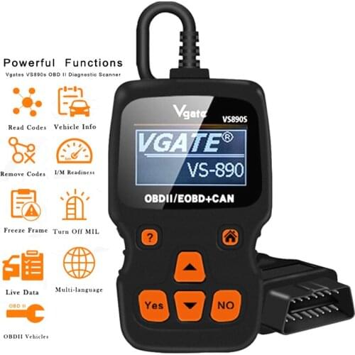 Professional OBD2 Scanner Vgate VS890S Auto Code Reader Multi-language OBDII OBD2 Car Diagnostic Tool for All Cars Since 1996