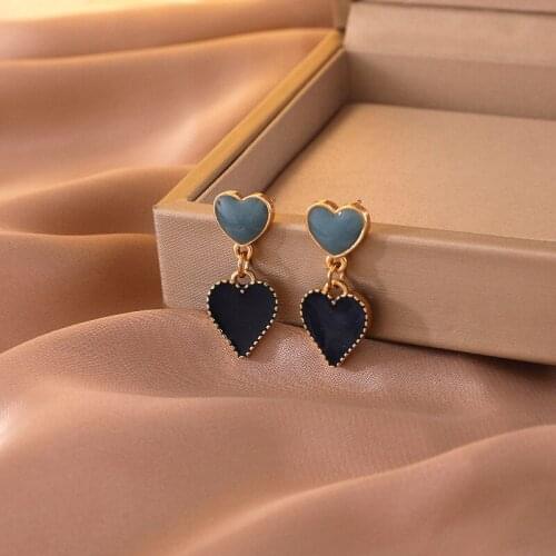 Han Edition Contracted Drops Of Irregular Heart Earrings Minimalist Fashion Earrings Girl Eardrop Wedding Jewelry Gifts