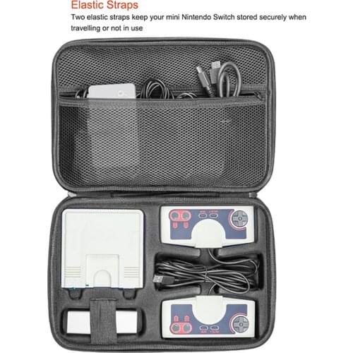 Game Console Storage Bag for PC Engine Mini Retro Game Machine Protective Hard Case Large Capacity Controller Adapter Cable Bag