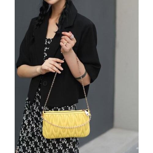 San Maries Sheepskin Tote Women Small Shoulder Bag Ladys Messenger Bag Fashion Luxury Brand Bolsa Designer Chain Purse For Girl