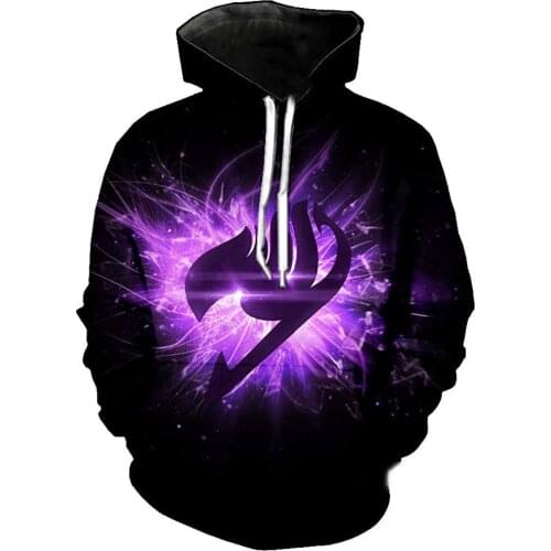 New Comics FAIRY TAIL 3D Men Women Hoodie Fashion Casual Cosplay Costume Hoodies Brand Cool Streetwear Sweatshirt Men Clothing