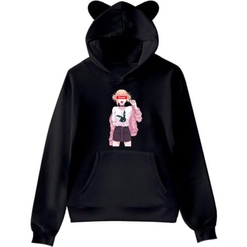 My Hero Academia Hoodies Spring Autumn Cotton Clothing Cat Ear Hoodie Boys Girls Sweatshirt my hero academia cosplay