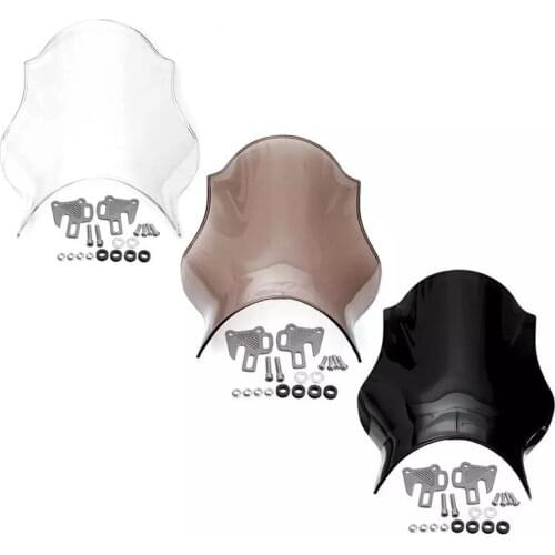 For Honda CB400 ZRX400 XJR400 Motorcycle Windshield Black Color Windscreen Double Bubble ABS Plastic Windscreen