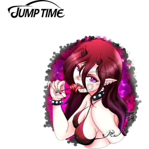 Jump Time 13 x 11.9cm For Who Wantsa Lick Sexy Car Stickers Personality Air Conditioner Decal Bumper Windshield Car Styling