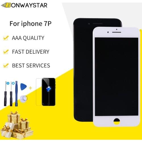 High quality Black/White Assembly LCD Display for iphone 7 plus 7p screen Replacement Parts 3D Force Touch Screen model +gift
