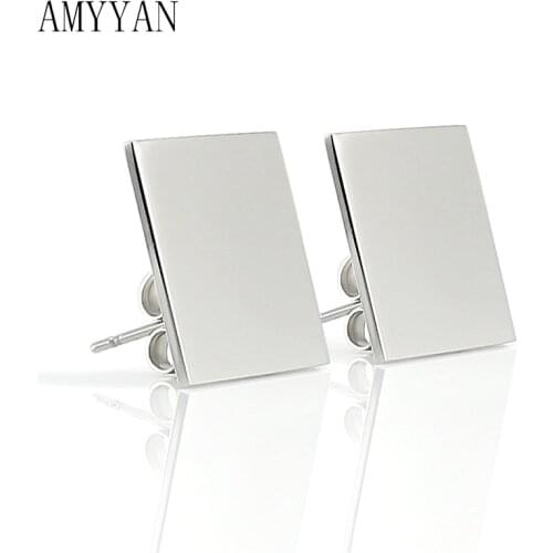 Jewelry Women Fashion Thin 15MMx15MM Circle/Square Earring For Novelty Silver Color Earrings Trend Jewelry