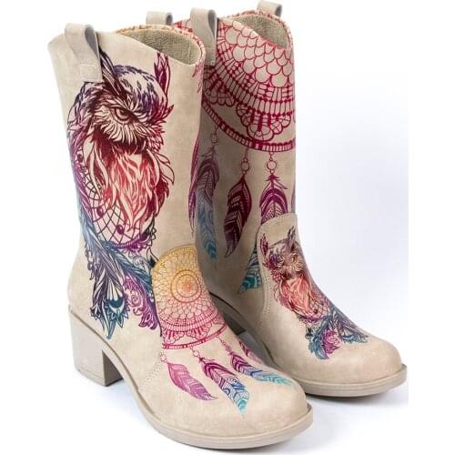 Streetfly 2021 new fashion Winter autumn colorful printed women Boots Non-slip sole Waterproof orthopedic boots
