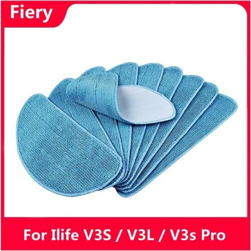 10 Pieces Of Mop Cloth for Ilife V3S / V3L / V3s Pro / V5 / V5s / V5s Pro / X5 Sweeping Robot Parts Replacement