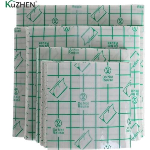 100Pcs/set Tape Medical Fixation Tape Bandage PU Bath Waterproof Adhesive Wound Dressing Tapes