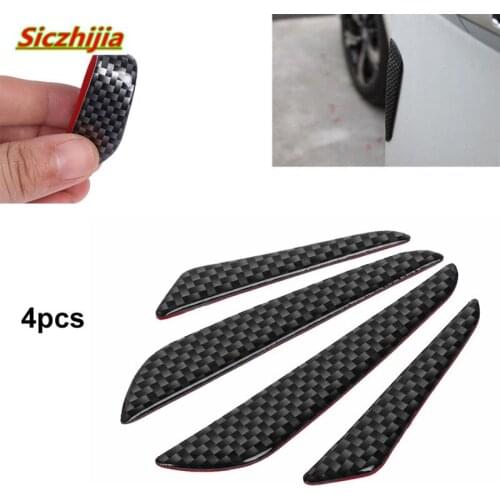 4X Carbon fiber door edge protection strip scratch-resistant collision for Mitsubishi ASX/Outlander/Lancer Evolution/Pajero