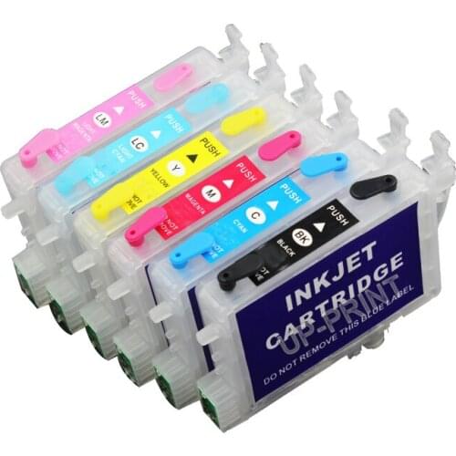 UP 5sets T0481 Refillable ink cartridge FOR STYLUS PHOTO R200 R220 R300 R300M R320 R340 RX500 RX600 RX620 RX640 printer