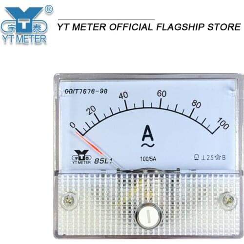 85l1-a AC ammeter 30 / 50 / 75 / 100 / 150 / 200 / 250 / 300 / 400 / 500 / 600 / 750 / 800 / 5A pointer transformer CT ammeter n
