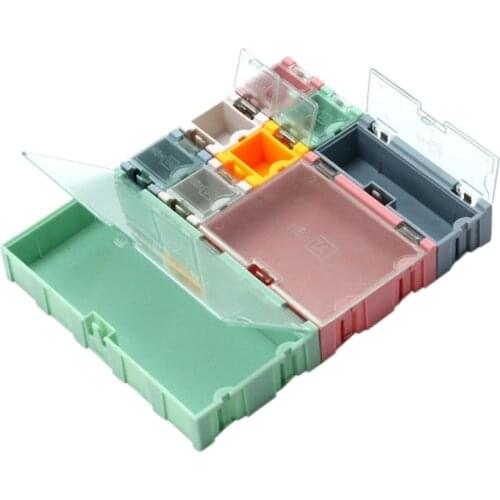 9pcs/set SMD Container SMT IC Electronic Component Mini Storage Box Jewelry Case L4MB