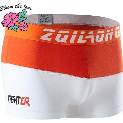 [Bloom the love] Brand Cotton New Men Underwear boxer Patchwork Ropa Interior Hombre Cuecas Masculina Mens Boxers Size M-3XL 23