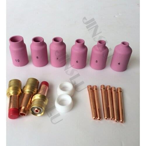TIG Welding Torch Consumable Gas lens Insulator Collet Ceramics Nozzle For TIG WP17/18/26