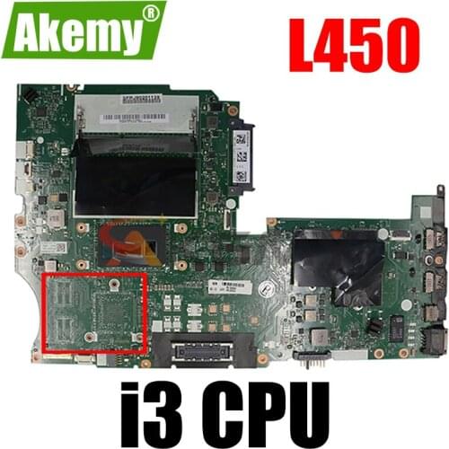For Lenovo ThinkPad L450 notebook motherboard 00HT797 00HT795 AIVL1 NM-A351 Mainboard With Intel CoRE i3 CPU 100% Fully Tested