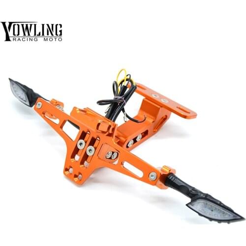 For RC 125 200 390 690 smc 1290 honda honet kawasaki z800 yamaha tmax 530 500 License Plate Holder Signal blinker light