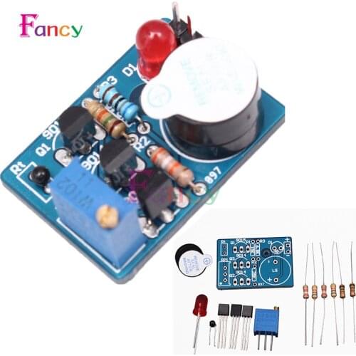 Electronic DIY Kit Temperature Control Sound Light Alarm Suite DC 3-5V Kit Electronic Circuit Training
