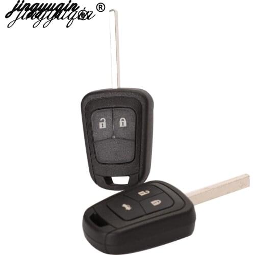 Jingyuqin 10pcs/lot For Chevrolet Camaro Sonic Cruze Malibu Volt Spark Remote Key Fob Case 3 Button Car Key Shell Cover Case