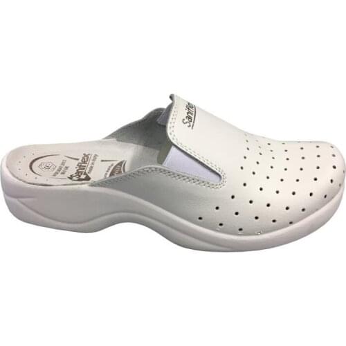 LEATHER WORK SOCKET WHITE