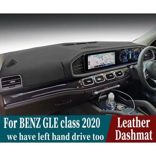 For Mercedes-Benz GLE V176 GLS X167 350 400 450 Leather Dashmat Dashboard Cover Pad Dash Mat Carpet Car Styling Accessories