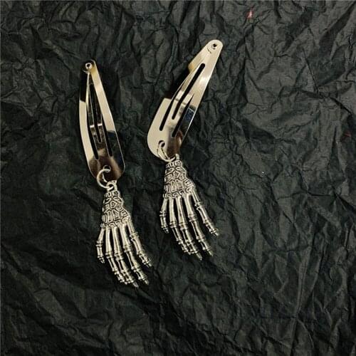 Metal Magic Claw Skeleton Hairpin For Egirl Women Unusual Punk Goth Hair Clips 2021 Trend Vintage Hair Clip Harajuku Accessories