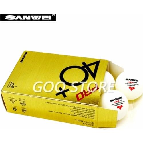 SANWEI 3 Star Table Tennis Ball SANWEI ABS PRO 3-STAR Ping Pong Balls ITTF Approved New Material Plastic Poly Ball