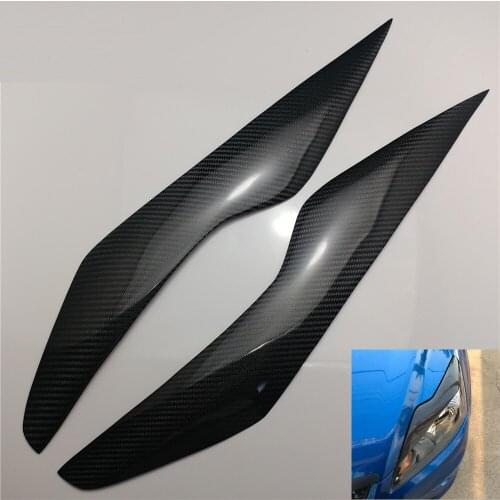 Carbon Fiber Headlight Cover Eyelid Eyebrow for 2009-2011 Ford Focus
