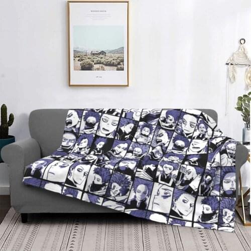 My Hero Academia Blankets Fleece Soft Shinso Collage Unisex Throw Blankets for Bedding Office Bedspreads