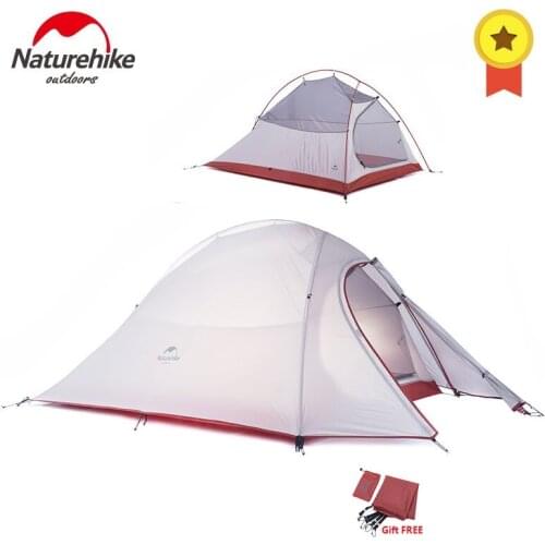 Naturehike Updated Cloud Up 1 2 3 Person Ultralight Tent Outdoor Camp Equipment 2 Man Travel Winter Camping Tent with Mat