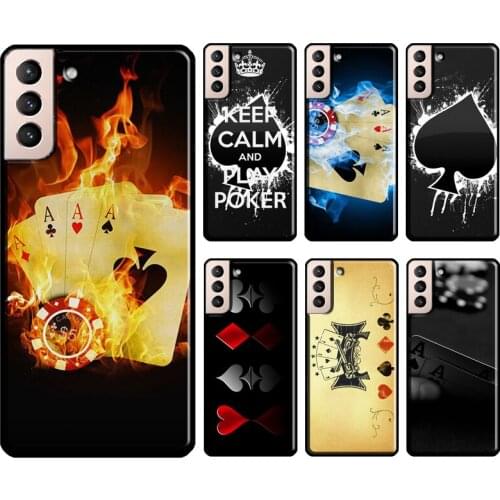 Spades Poker Play Cards Ace Art Soft Case For Samsung Galaxy S21 S20 FE Note 20 Ultra Note 10 S8 S9 S10 Plus Phone Cover