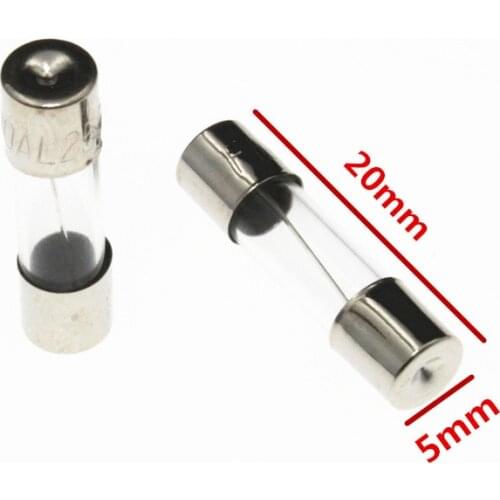 50pcs 5*20 Glass Fuse Fast Fuse Not Fuse Kit 250V 0.1A 0.2A 0.5A 1A 2A 3A 4A 5A 6A 7A 8A 10A 12A 15A 20A Quick Blow 5x20mm Hot