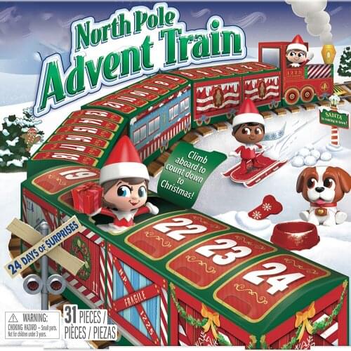 Christmas Travel Train 24 Day Surprise Blind Box Christmas Advent Calendar Countdown Calendar With 24 Toy For Xmas Kids Gifts