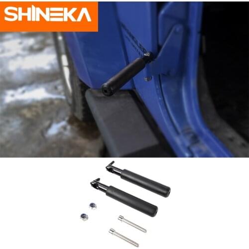 SHINEKA Chromium Styling Car Door Foot Pedal Assist Plate Foot Pegs Car Accessories For Jeep Wrangler JL 2018+ Accessories