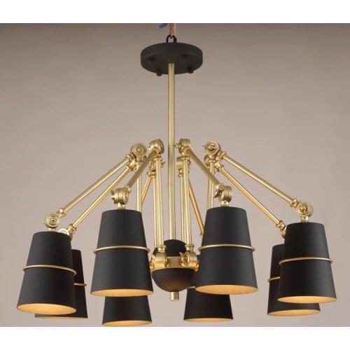 Nordic living room lamp postmodern chandelier wrought iron creative personality master bedroom restaurant industrial wind lamp