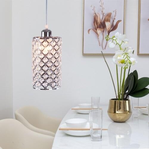 Contemporary Crystal Pendant Lighting Chandelier Tube Shape Ac 90-260v Crystal Pendant Lighting Indoor Bedroom Decoration Hot