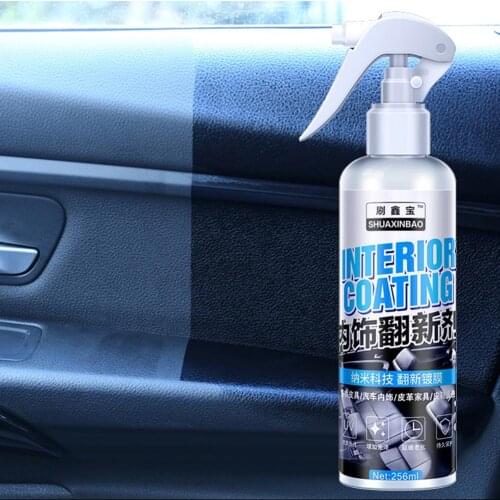 256ML Car Interior Plastic Parts Retreading Agent Cleaning Wax Instrument Panel Refurbishment Washing Leather Seat Care Agent