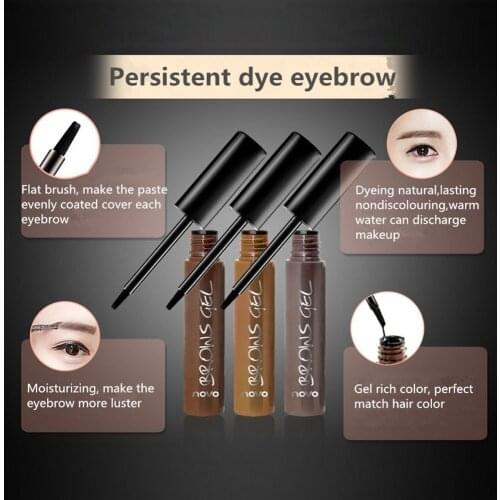 Brow Tattoo Long lasting Waterproof Peel-off Eyebrow Gel No Fade Eyebrow Dye Tattoo Liquid Brow Makeup 6g WH998