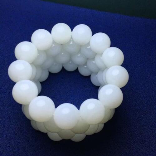 12mm High Quality jade grade tridacna Bead Bangle bracelet Anagenesis Giant clam Amulet