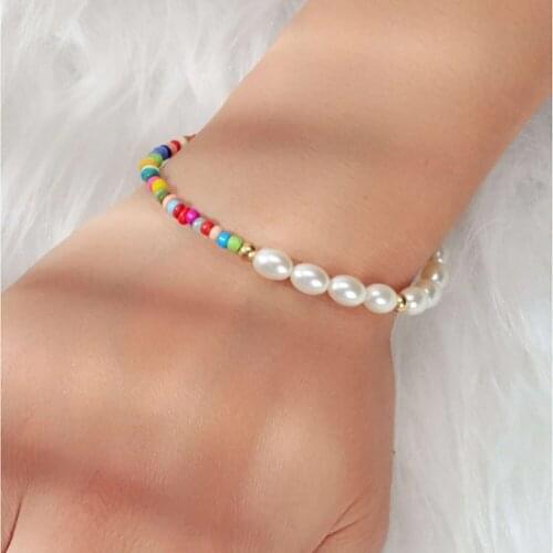 Custom Letter Soft Polymer Clay Beads Bracelet for Women Goth Aesthetic Boho Pearl Collier Femme Fashion Handmade Jewelry