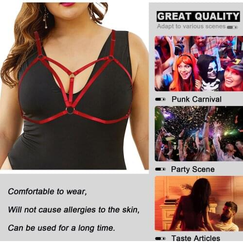 Women Puls Size Binding Bra Body Harness Crop Top Brassiere Sex Product Fetish Exotic Accessories Gothic Red Sexy Bdsm Lingerie