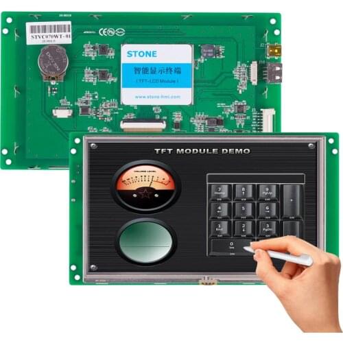 Monitor Display MCU 7 Inch High Resolution TTL Interface Control LCD
