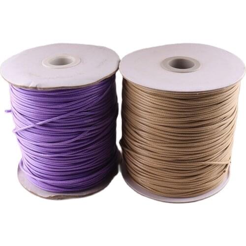 1.5mm khaki/light purple waxed cord Waxed Thread Cord String Strap Necklace Rope For Jewelry Making Accessories DIY Tools