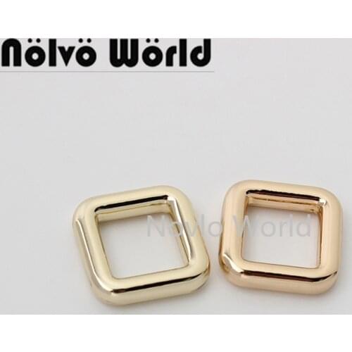 10-50pcs 3 colors 3.0*10*15mm 4.0*10*18mm 3/8" alloy square buckle for woman 2020 designer purse connector buckles