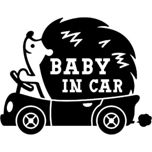 17.8CM*13.6CM BABY IN CAR Decal Vinyl Car Lovable Hedgehog Sticker C10-00749