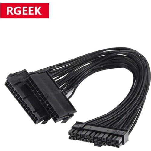 30CM Dual 3 PSU Cable Extension Adapter ATX 20+4 24Pin Power Supply Sync Starter ADD2PSU ADD3PSU Riser for BTC Bitcoin Mining