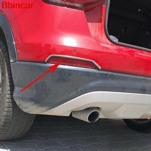 ABS Matte Rear Tail Bumper Reflector Foglight Fog Light Cover Trim Car Exterior Accessories Fit For Audi Q2 2017 2018 2019
