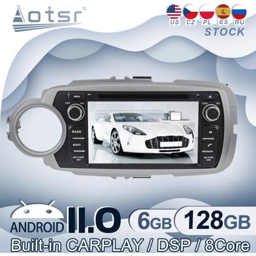 Android 11 For Toyota Yaris 2012 - 2015 Car Radio GPS Navigation Multimedia Video Player Stereo Audio Head Unit CD Recorder