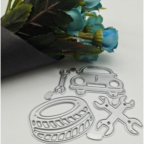 Auto Mechanic Shape Clear Stamps Carbon Steel Embossing Mould for Card Making